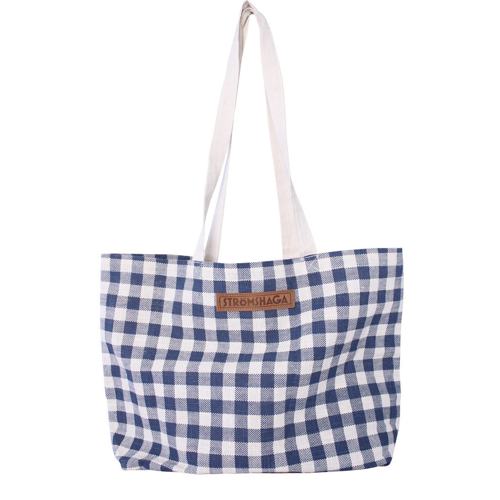Tote Bag Square Blue/Off White