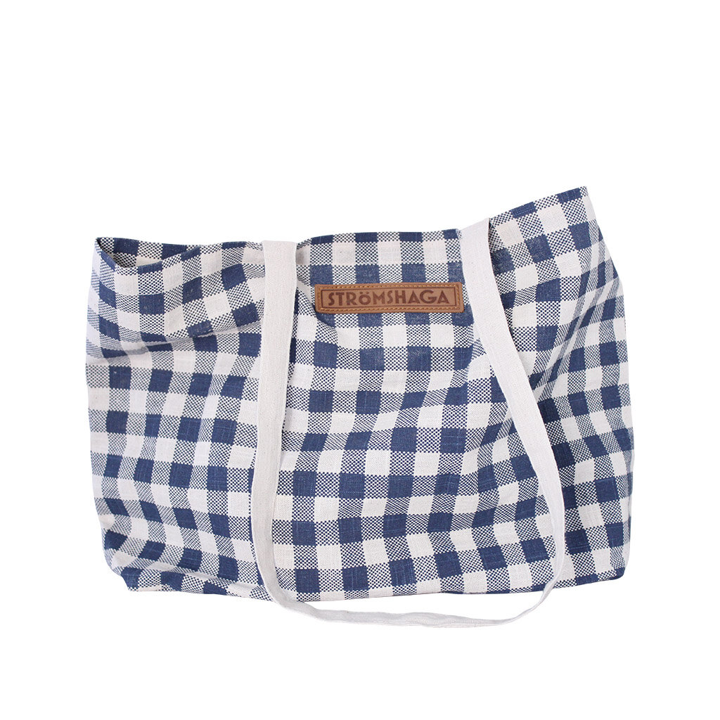 Tote Bag Square Blue/Off White