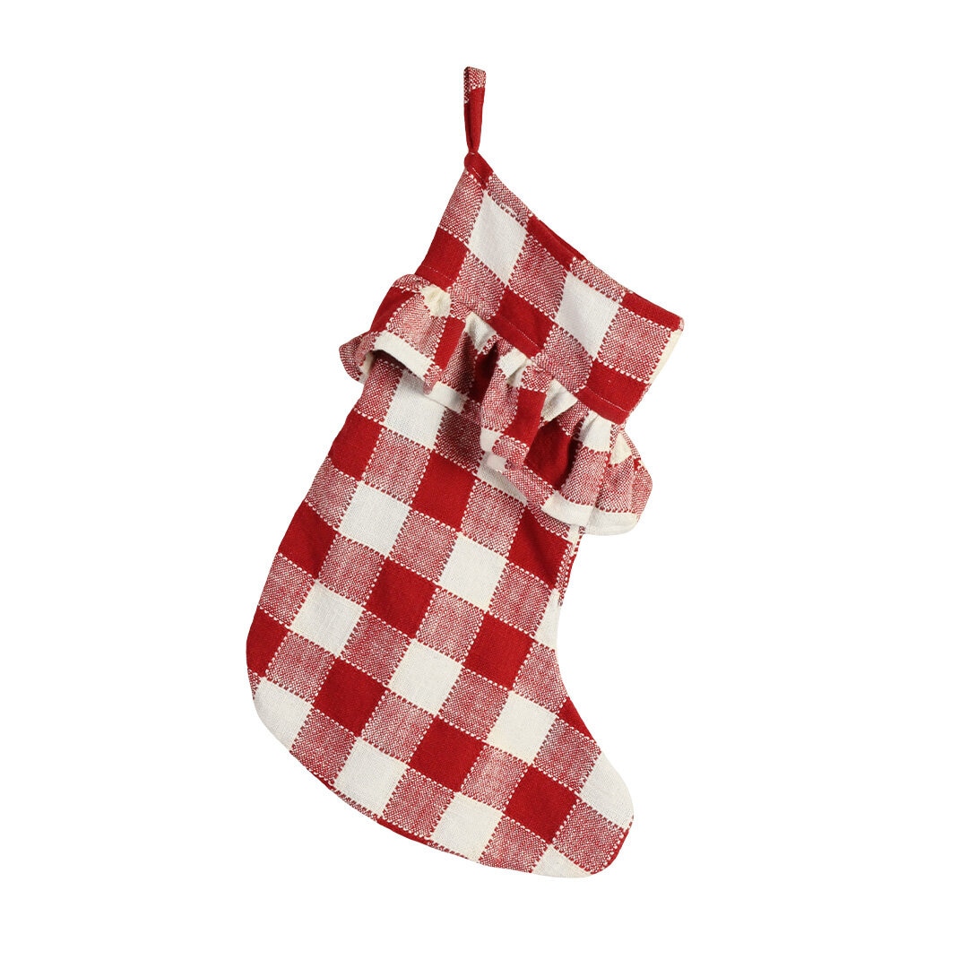 Christmas Stocking Ida Check Red/White