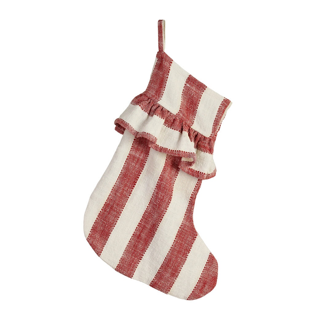 Christmas Stocking Ida Stripe Red/White