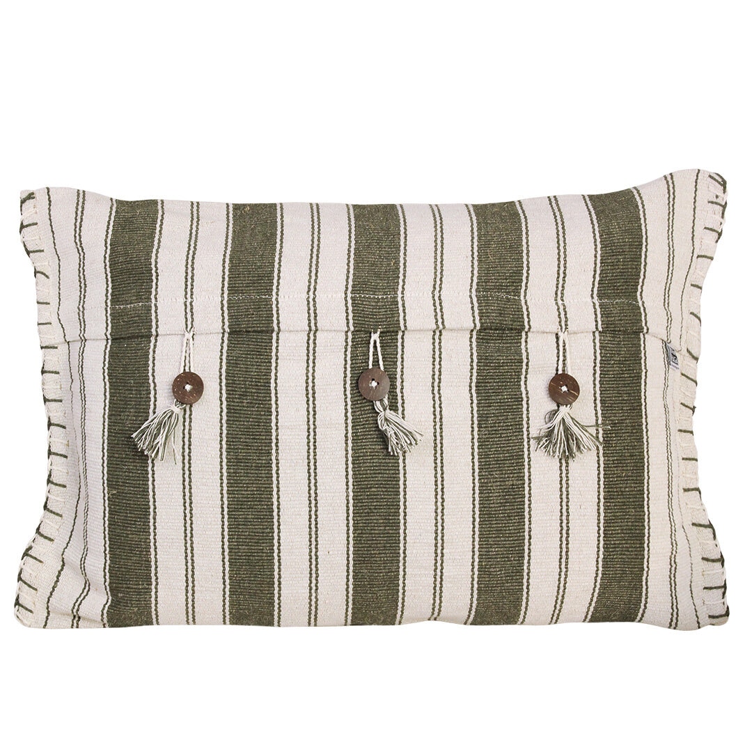 Cushion Cover Tiveden 40 x 60 Green/Off White