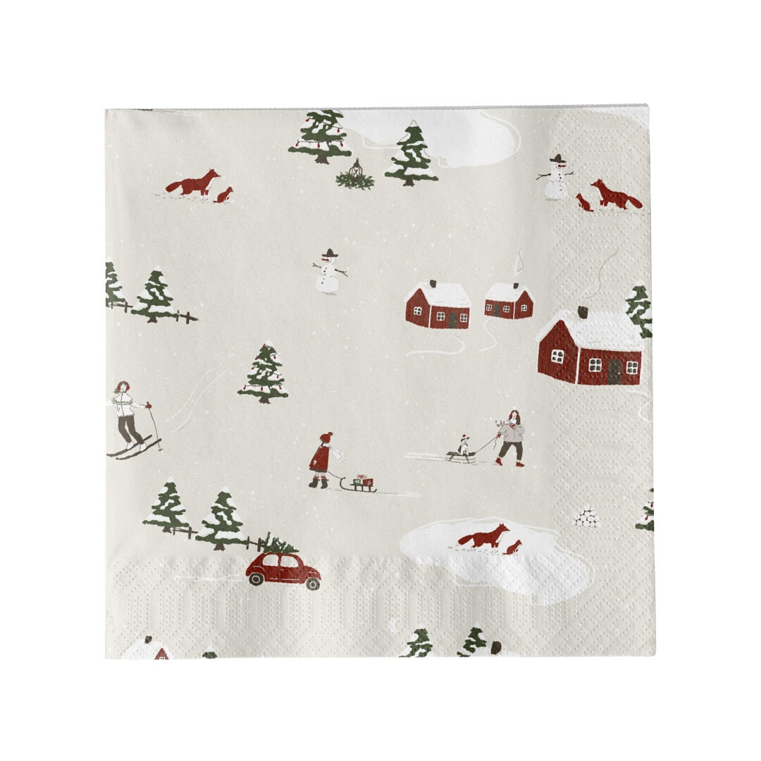 Paper Napkin Winter Land