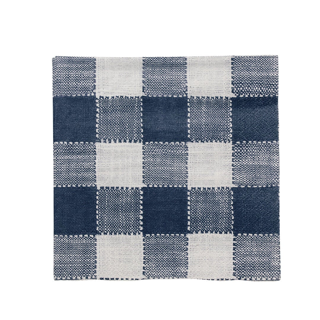 Paper Napkin Ida Square Blue/White