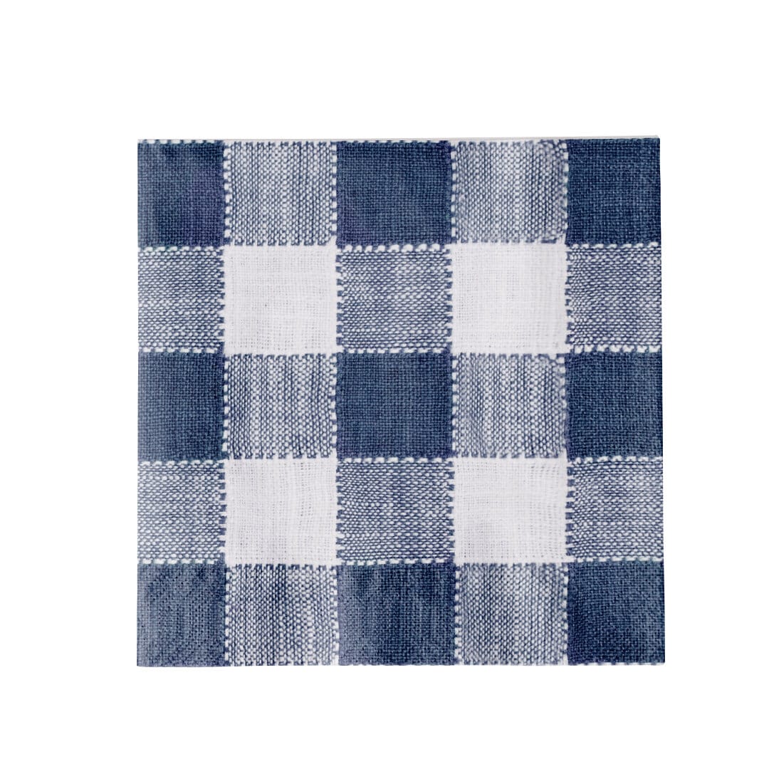 Paper Napkin Ida Square Blue/White