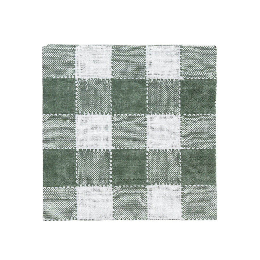 Paper Napkin Ida Square Green/White