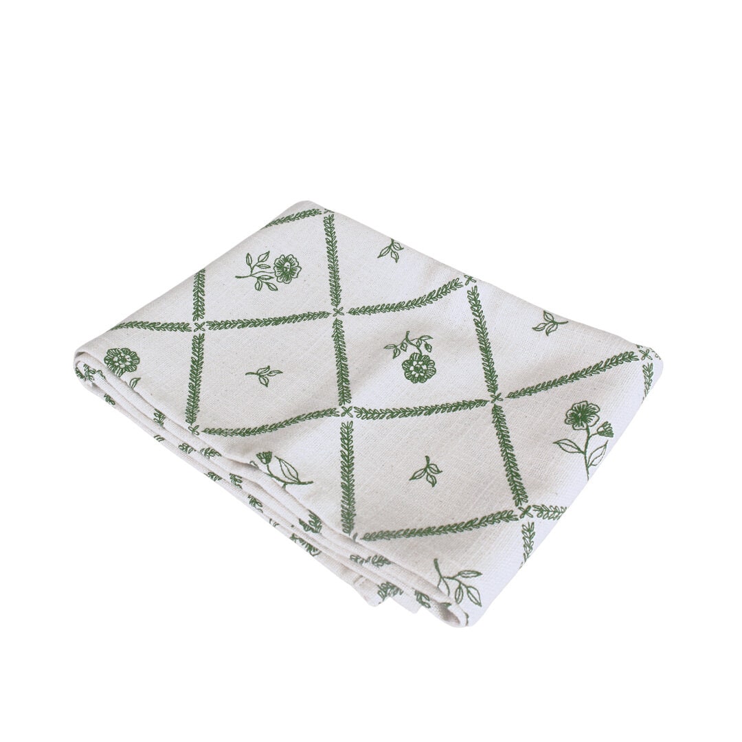 Kökshandduk Lovisa Grön/Vit
