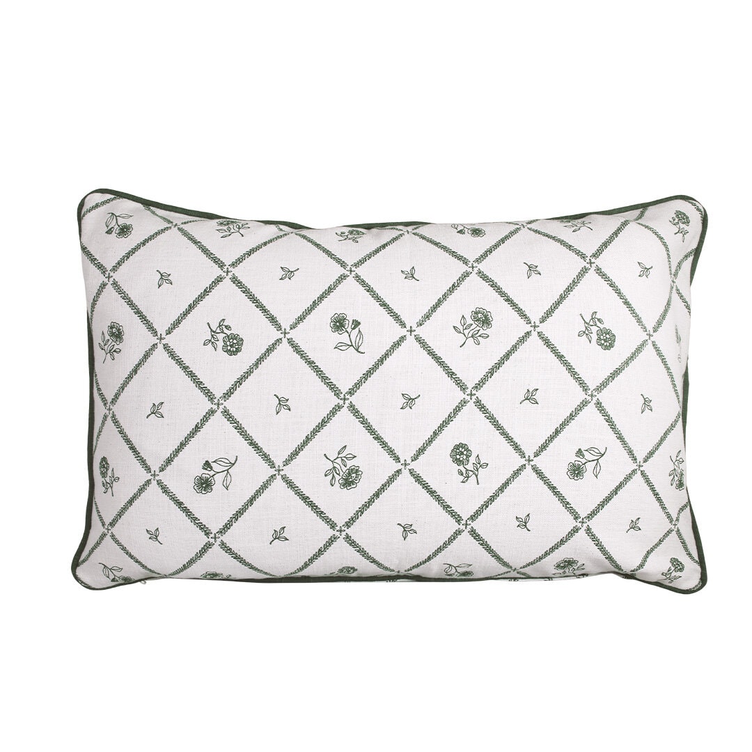 Cushion Cover Lovisa 40 x 60 Green/White