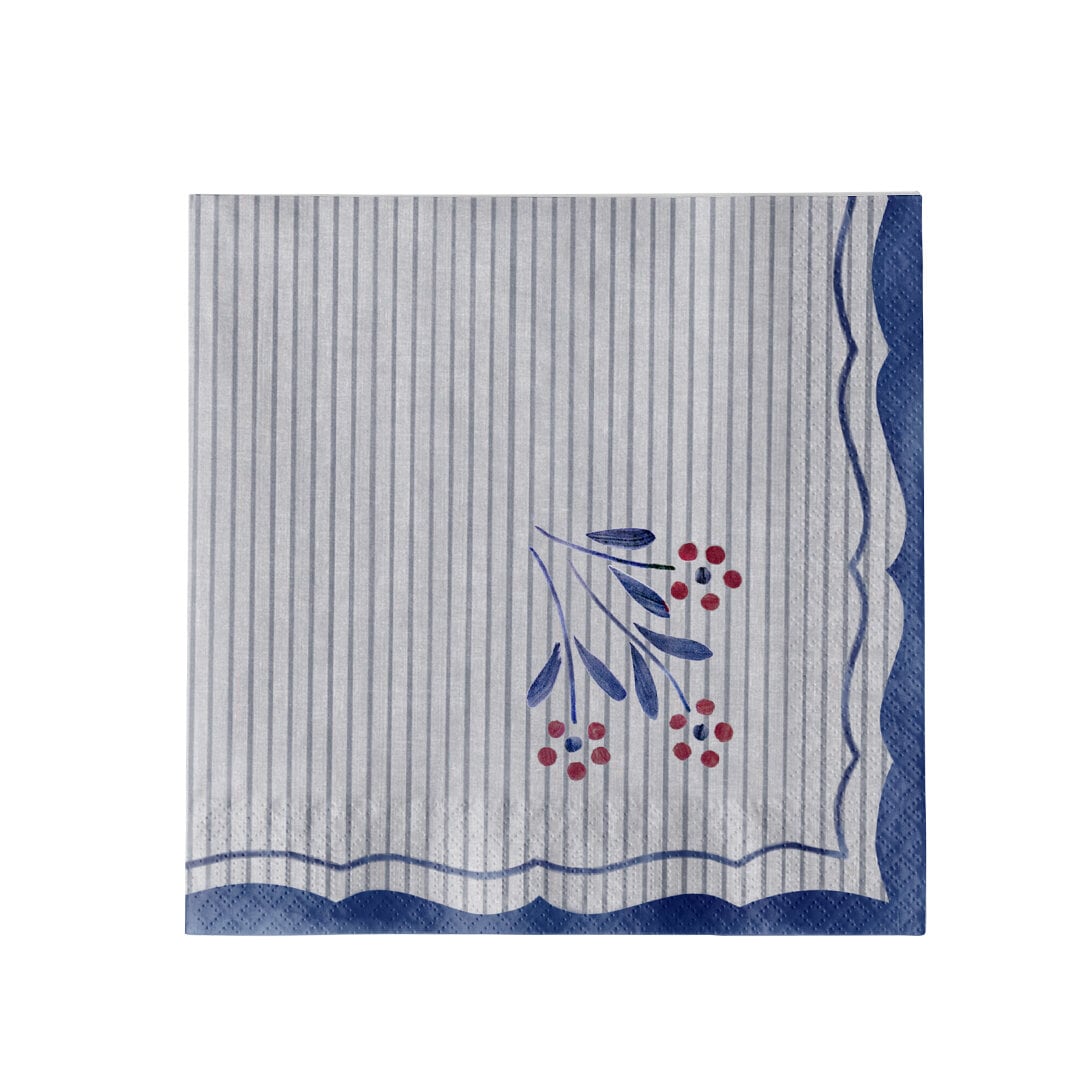 Pappersservett Esther Vildblomma Blå