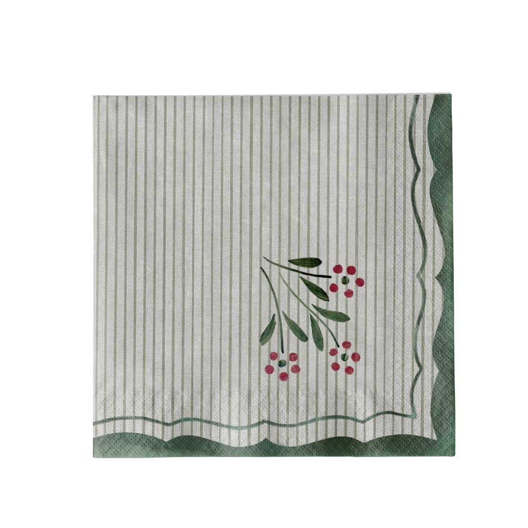 Pappersservett Esther Vildblomma Grön