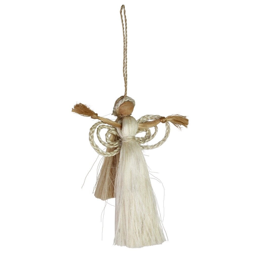 Angel ornament Asta - jute, off-white/brown