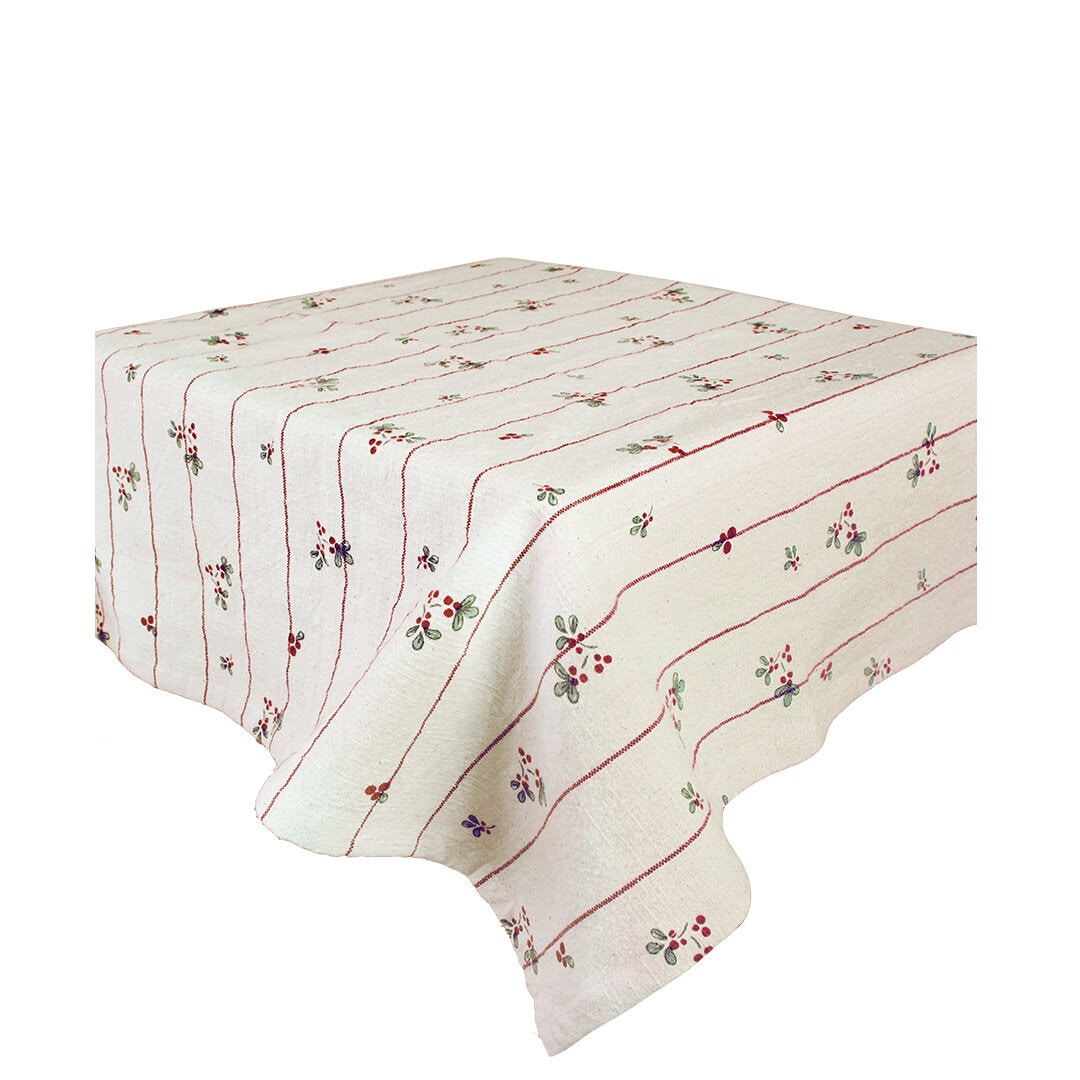 Table Cloth Gerd - White/Red