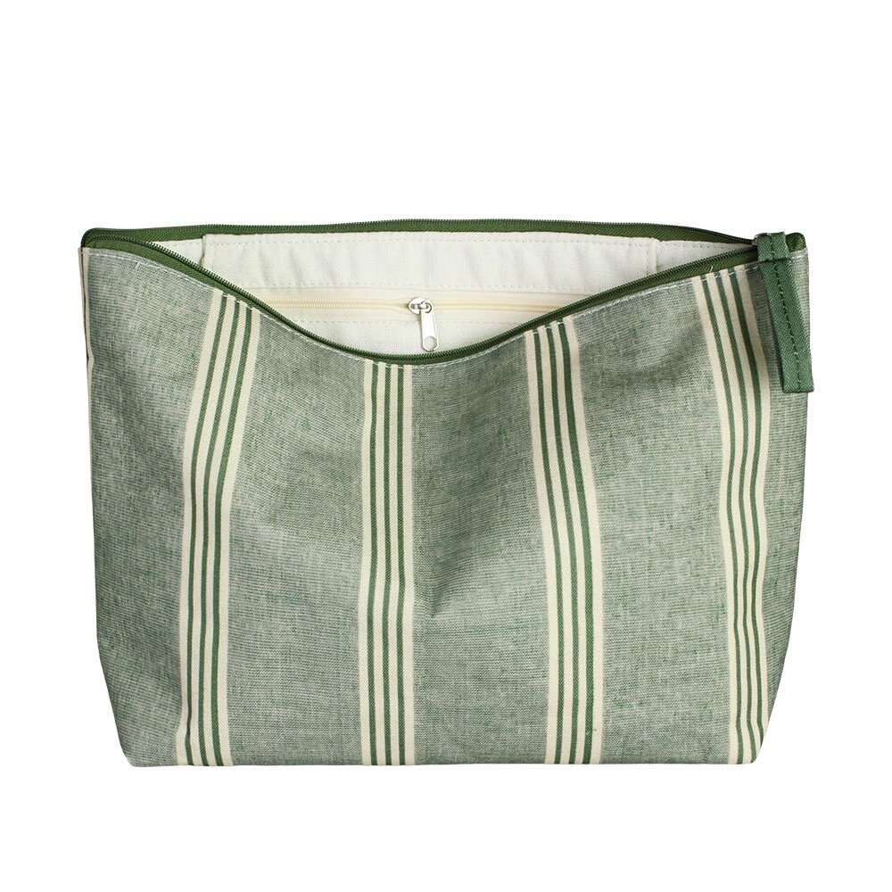 Wash Bag Simona Striped - Green L