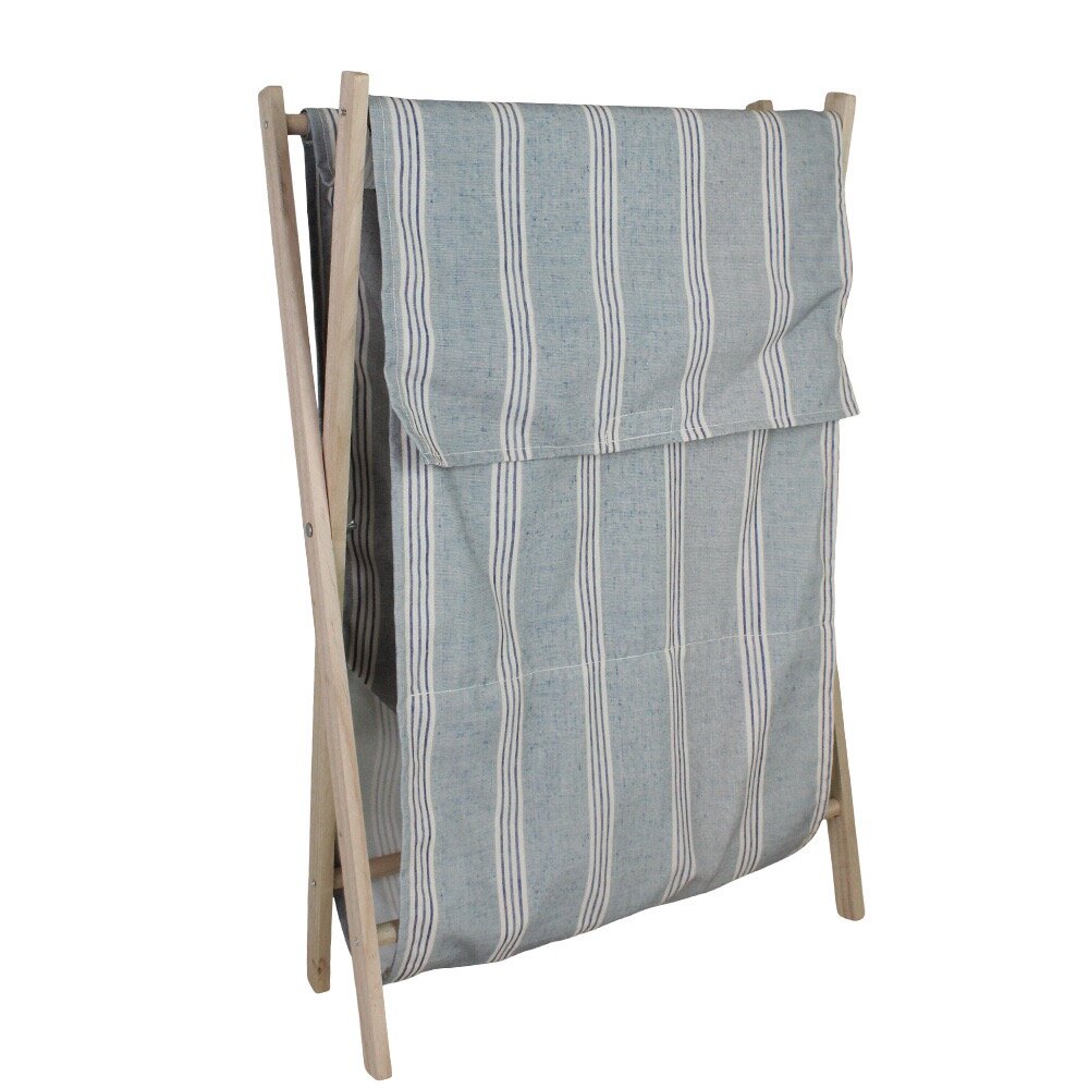 Laundry Basket Simona Striped - Blue