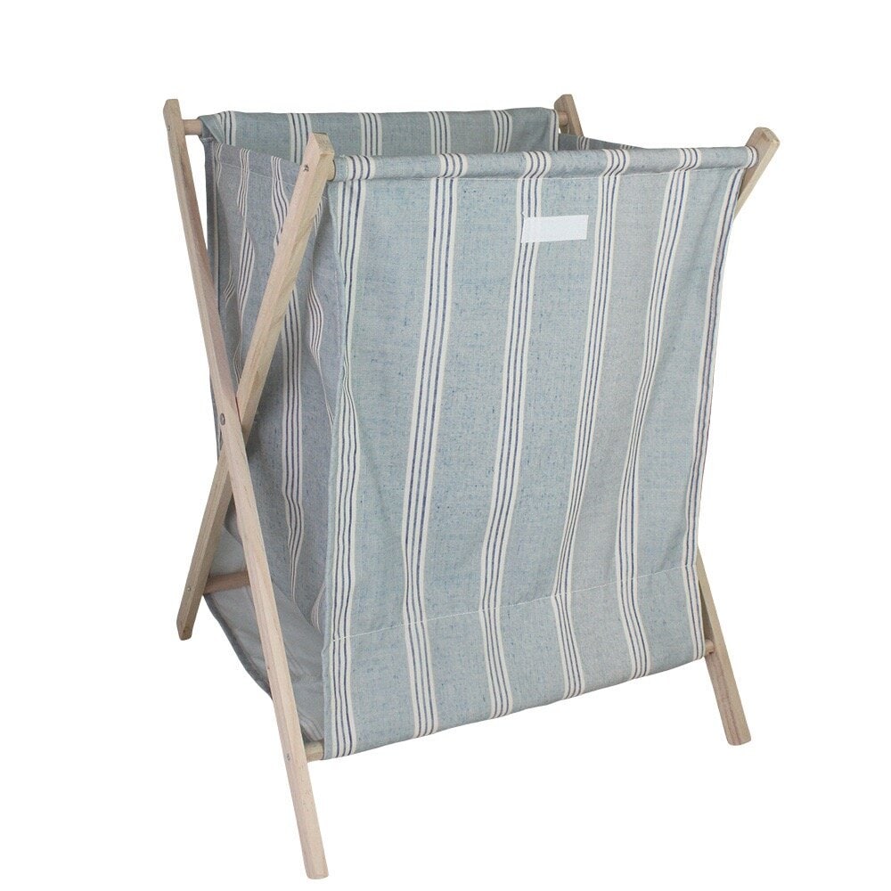 Laundry Basket Simona Striped - Blue