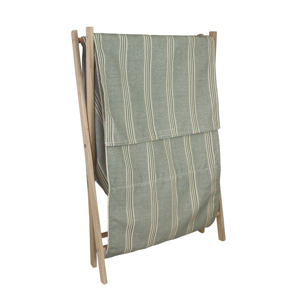 Laundry Basket Simona Striped - Green