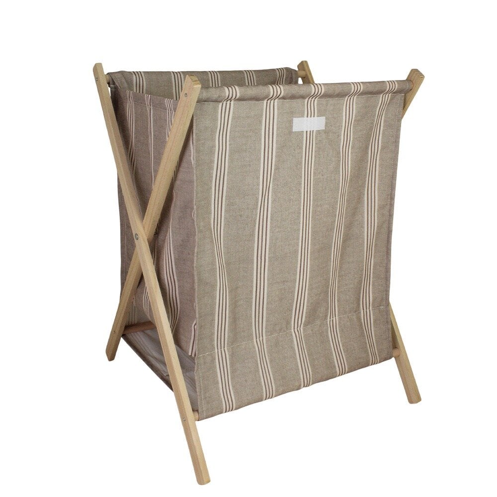 Laundry Basket Simona Striped - Brown