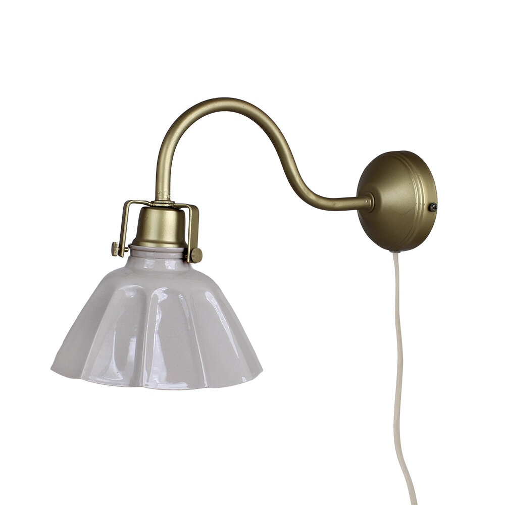 Wall Lamp Margareta Beige/Brass