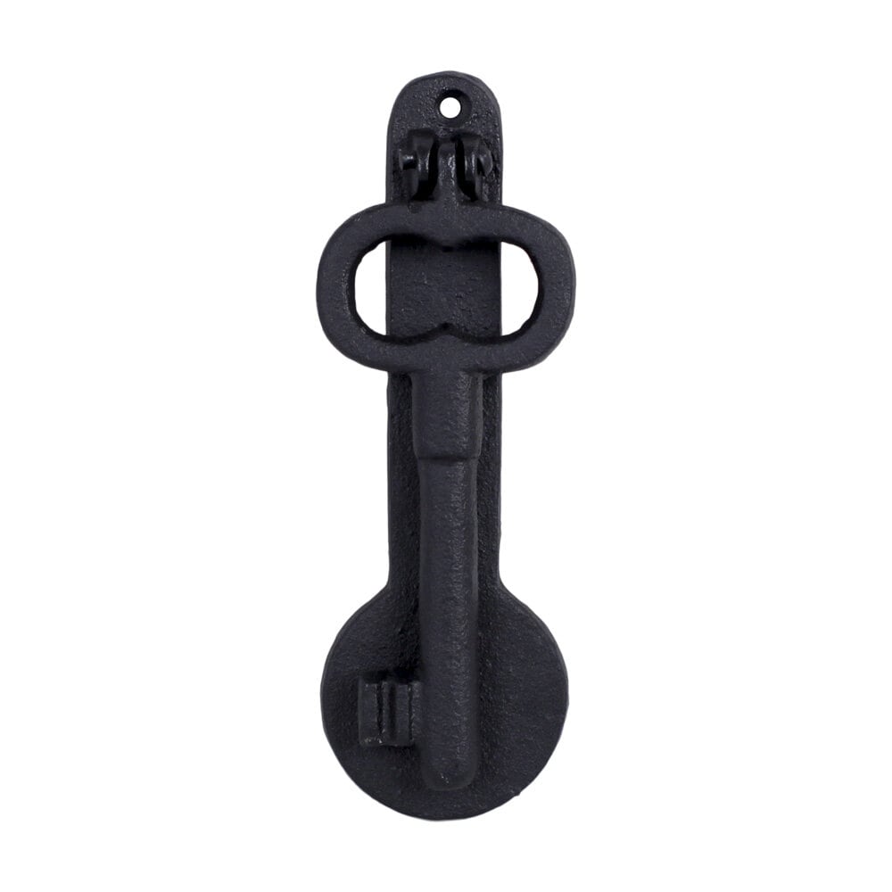 Door Knocker Key Cast Iron Black