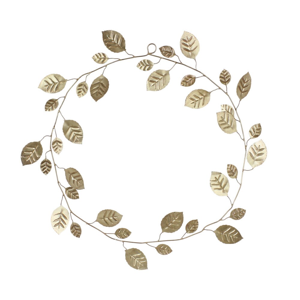 Wreath Leaf Antique Brass