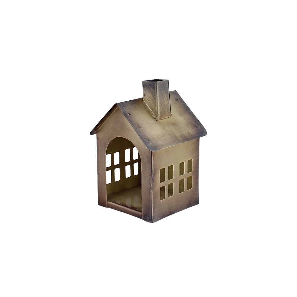 House w. Chimney Antique Brass