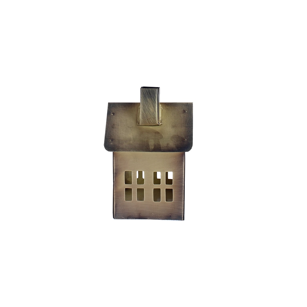 House w. Chimney Antique Brass