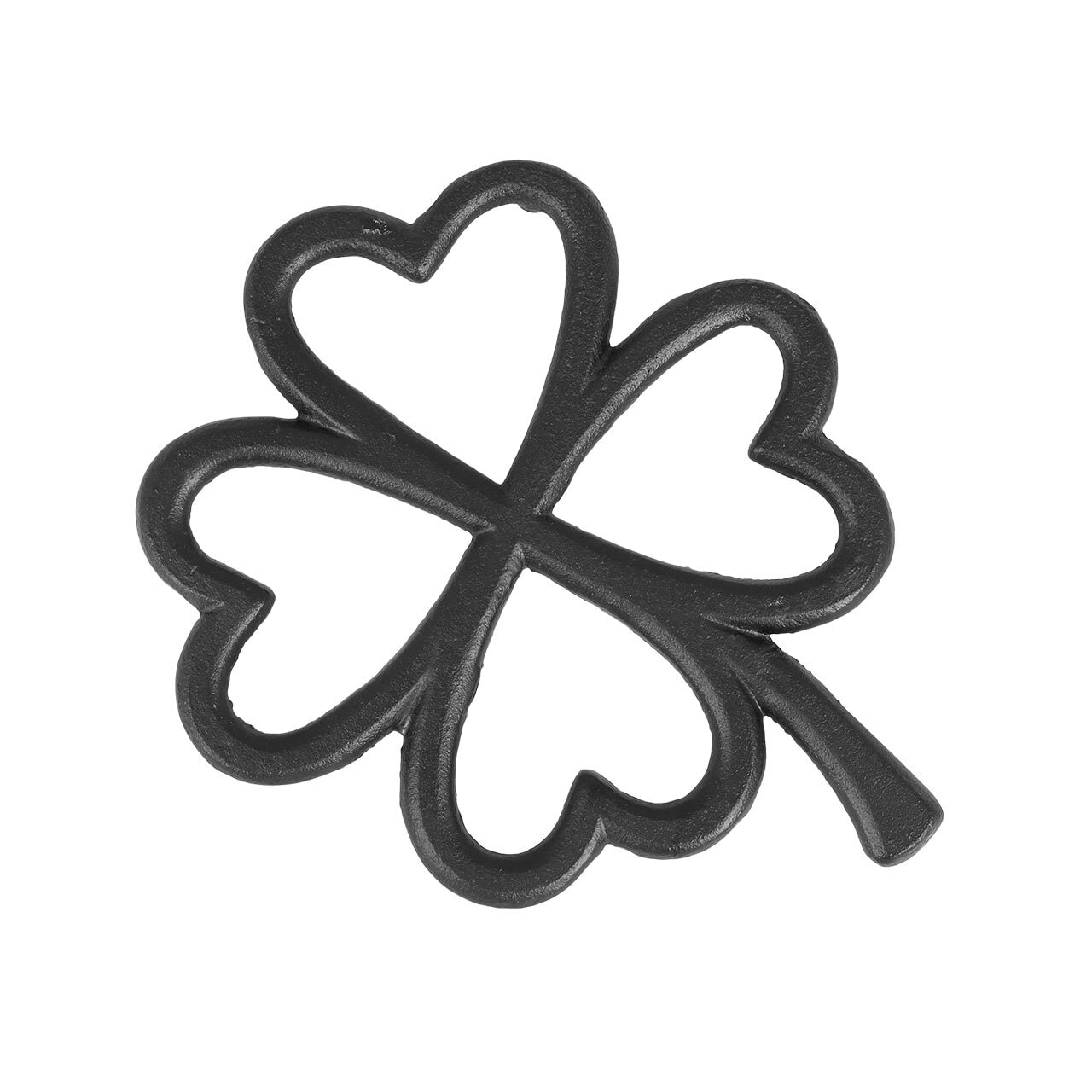 Trivet Four-Leaf Clover Cast Iron Black