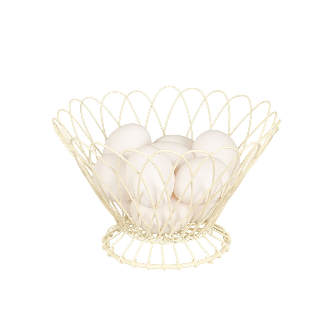 Wire Basket Bowl Offwhite