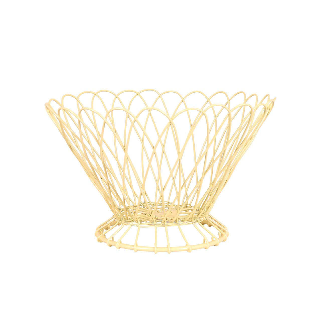 Wire Basket Bowl Yellow