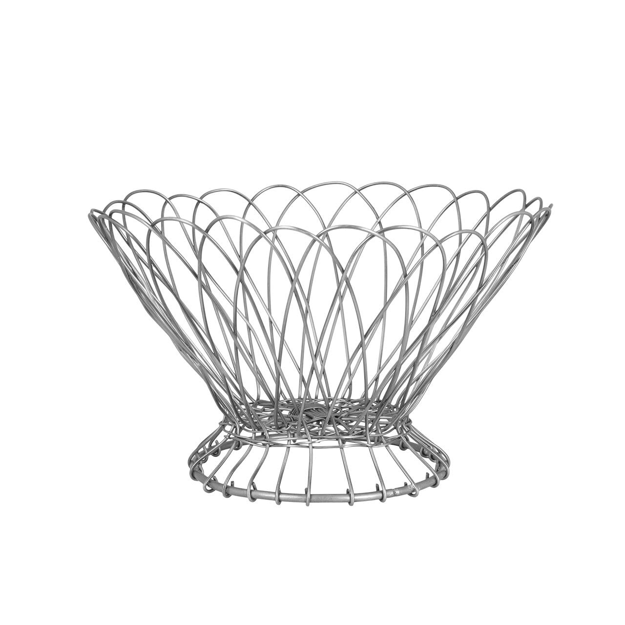 Wire Basket Bowl Antique Zink