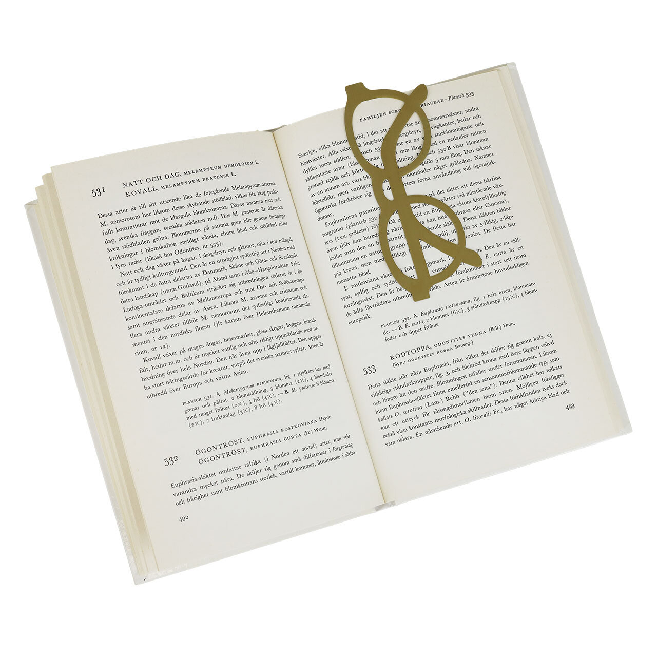 Book Marker Glasses Brass