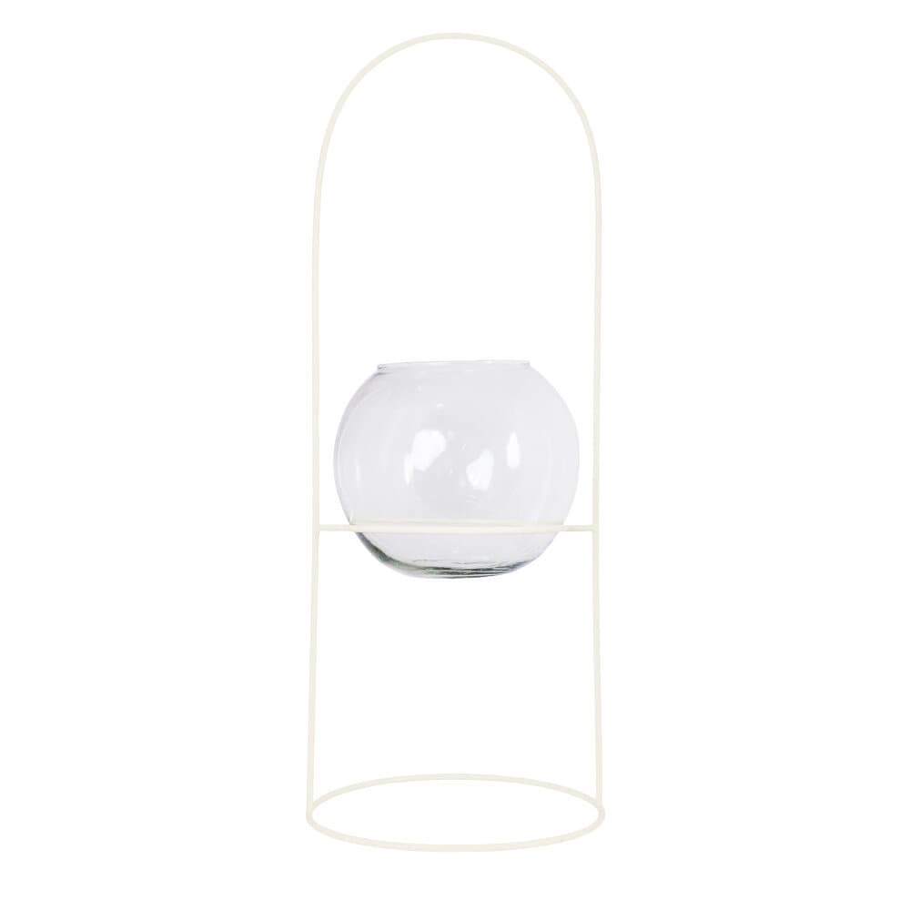 Standing Lantern Globe Lena Off White