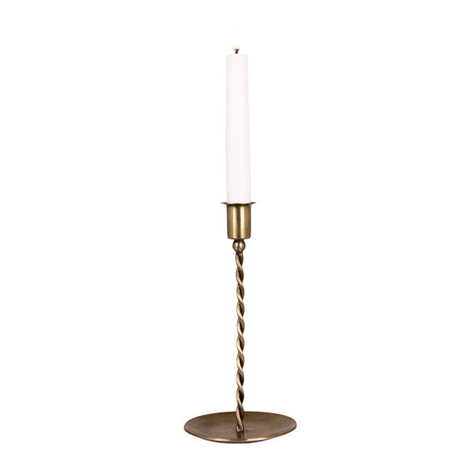 Candle Holder Estelle Antique Brass Low