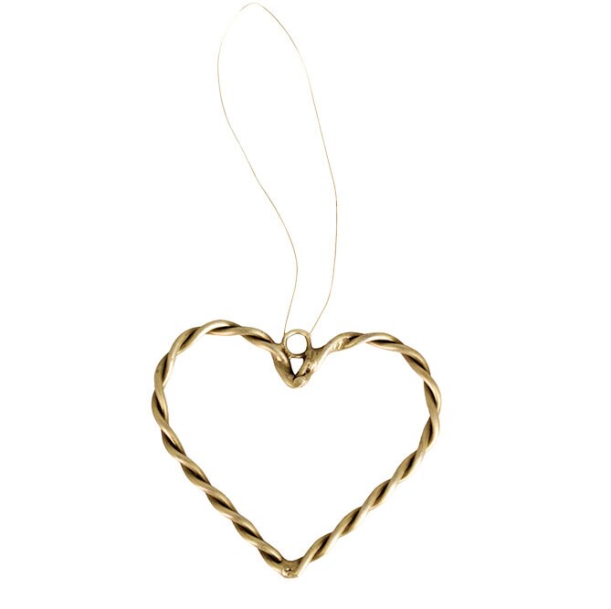 Hanging Ornament Estelle Heart Brass