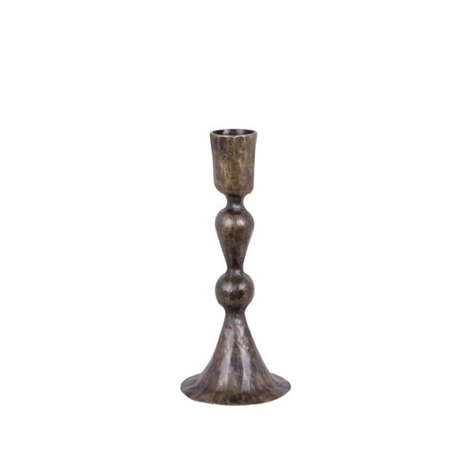 Candle Holder Vilma Low Antique Brass