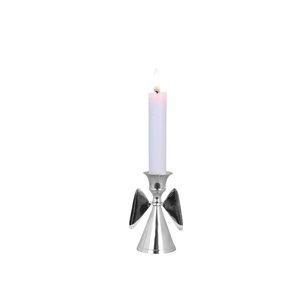 Candle Holder Angel Nickel Low