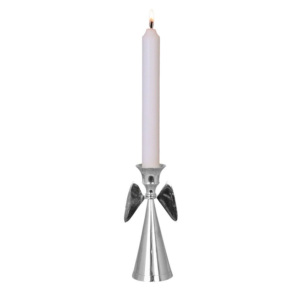 Candle Holder Angel Nickel Tall