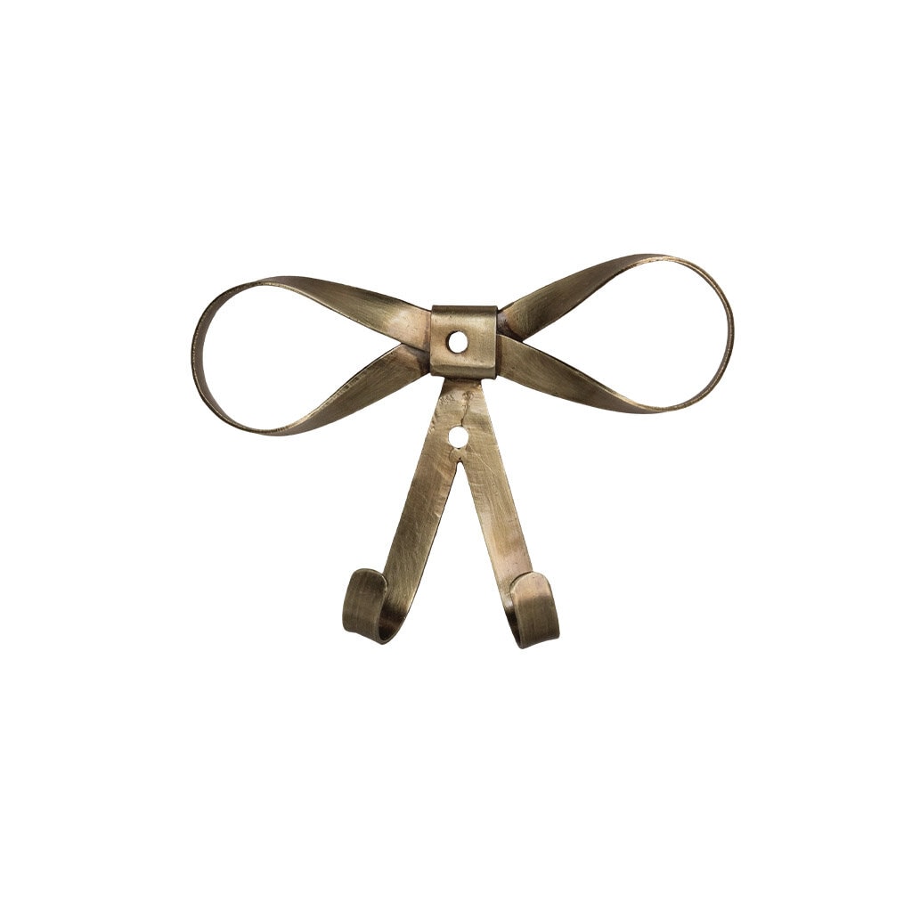 Wall Hook Bow Antique Brass