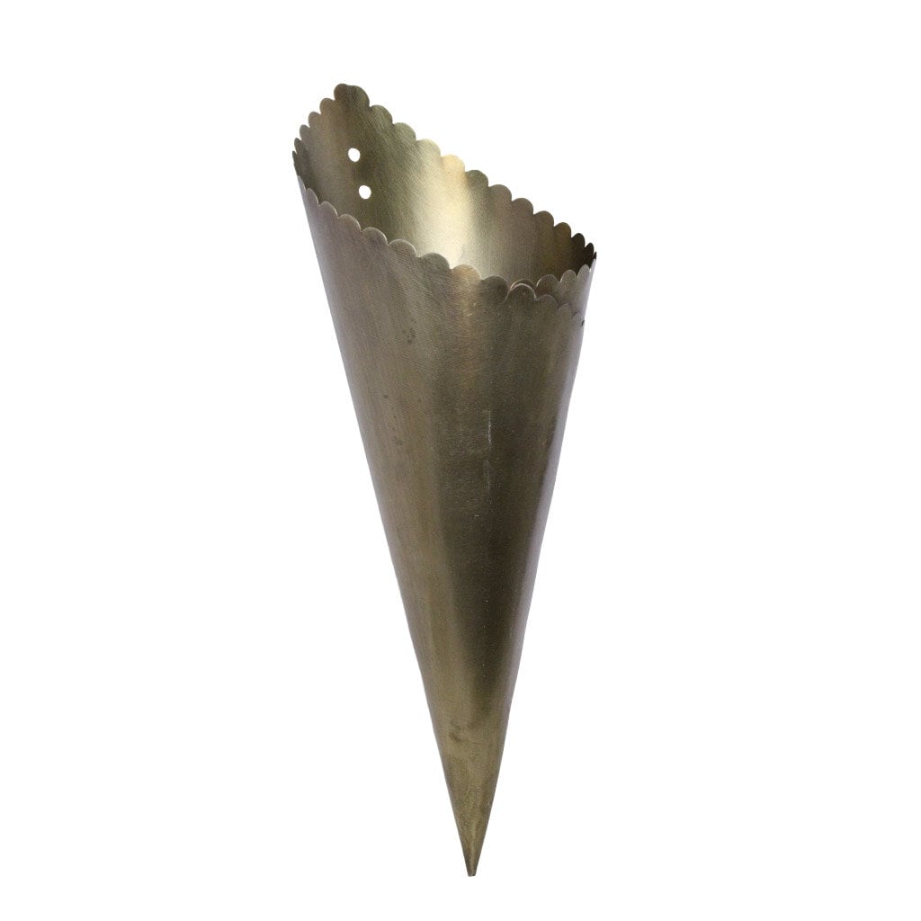 Wall Cone Planter Antique Brass