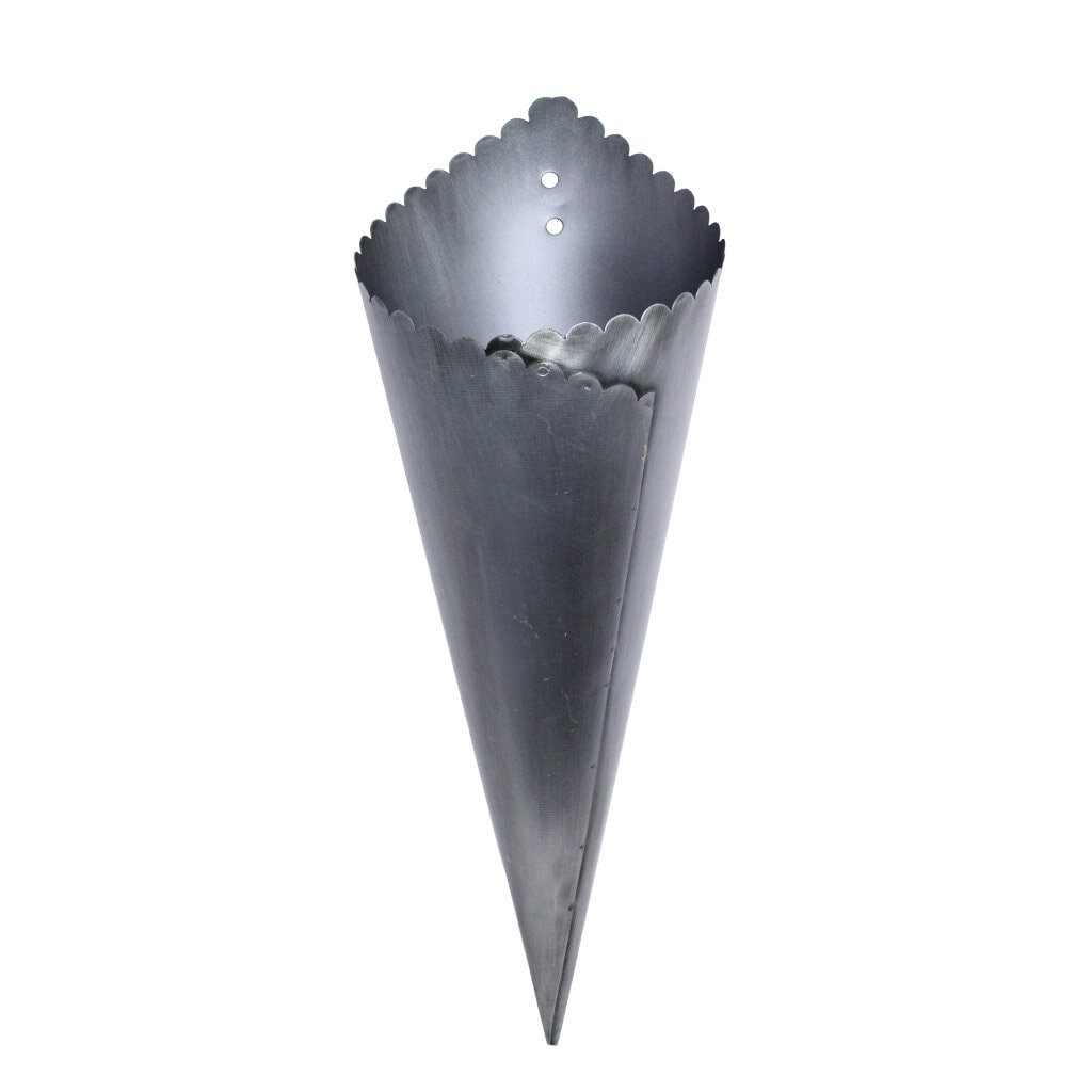 Wall Cone Planter Zinc