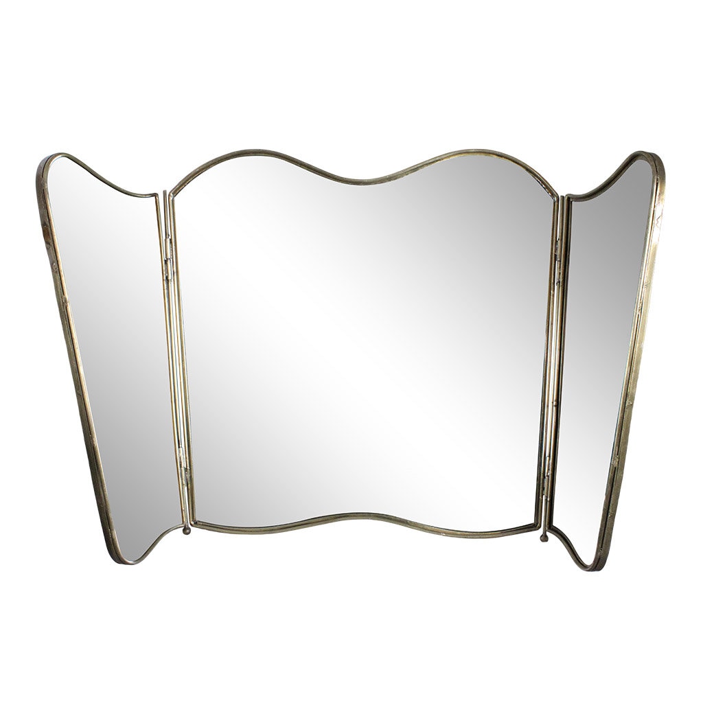 Tri-fold Mirror Jonna Antique Brass