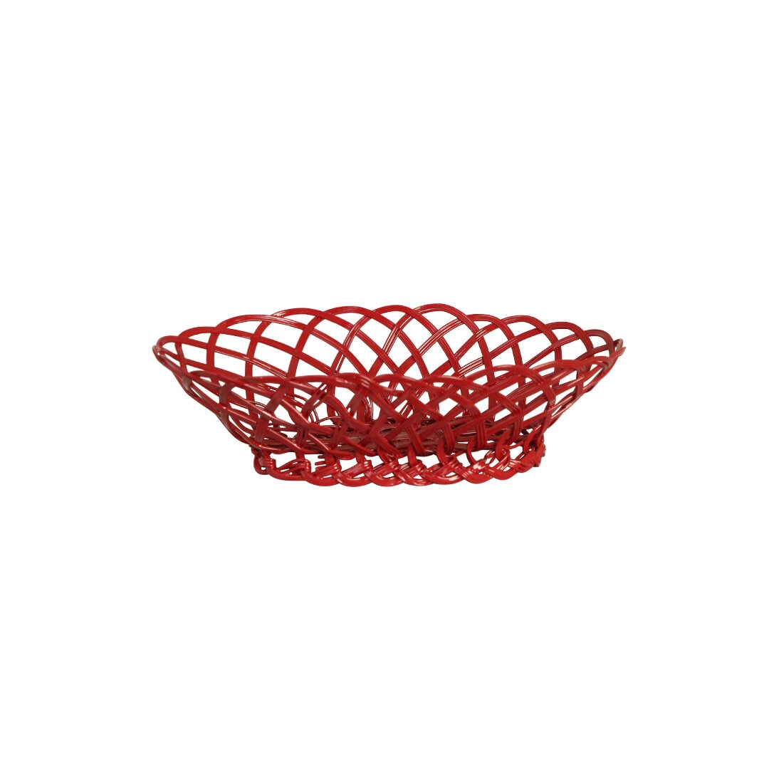 Wire Basket Hildur Oval Red Small