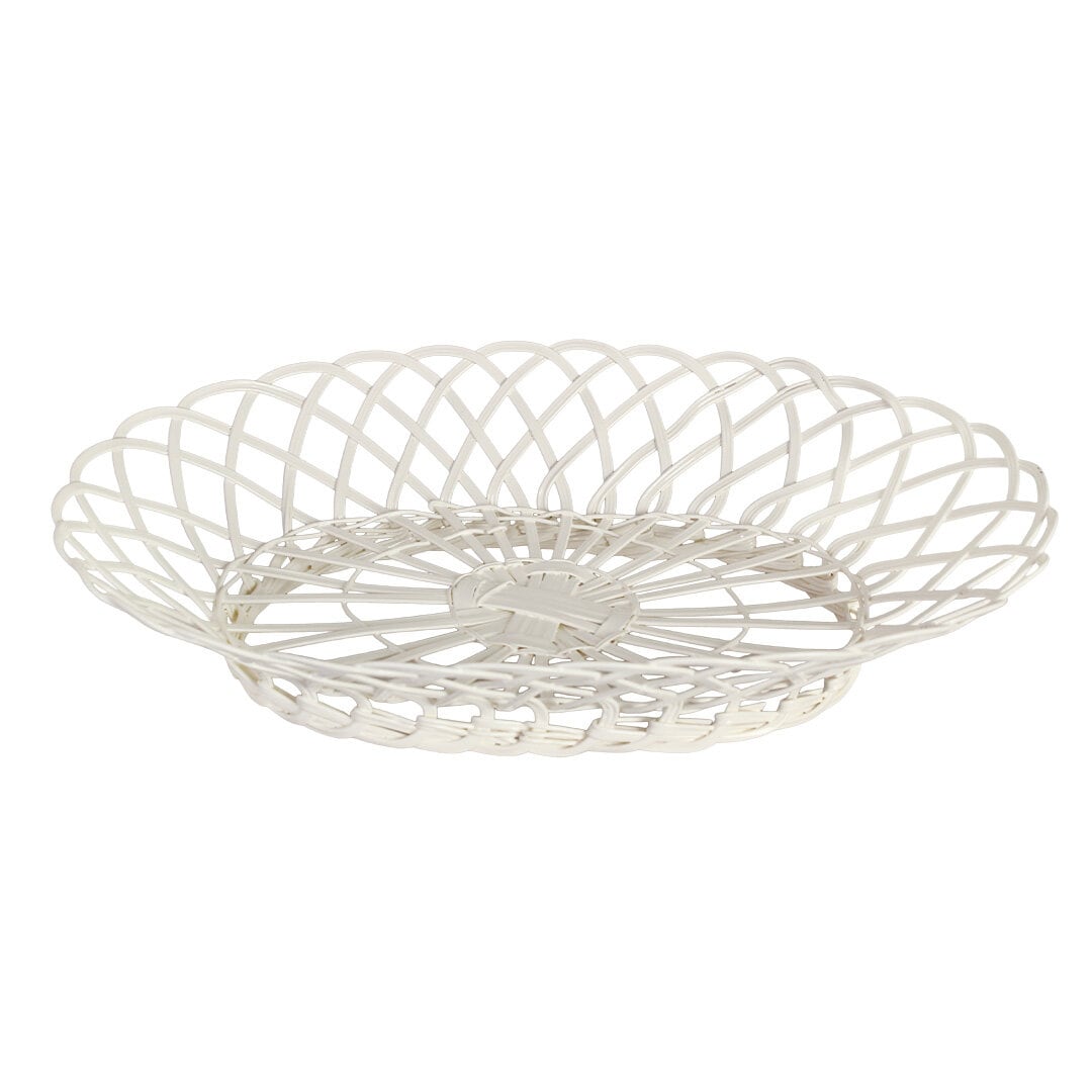 Wire Basket Hildur Oval White Large