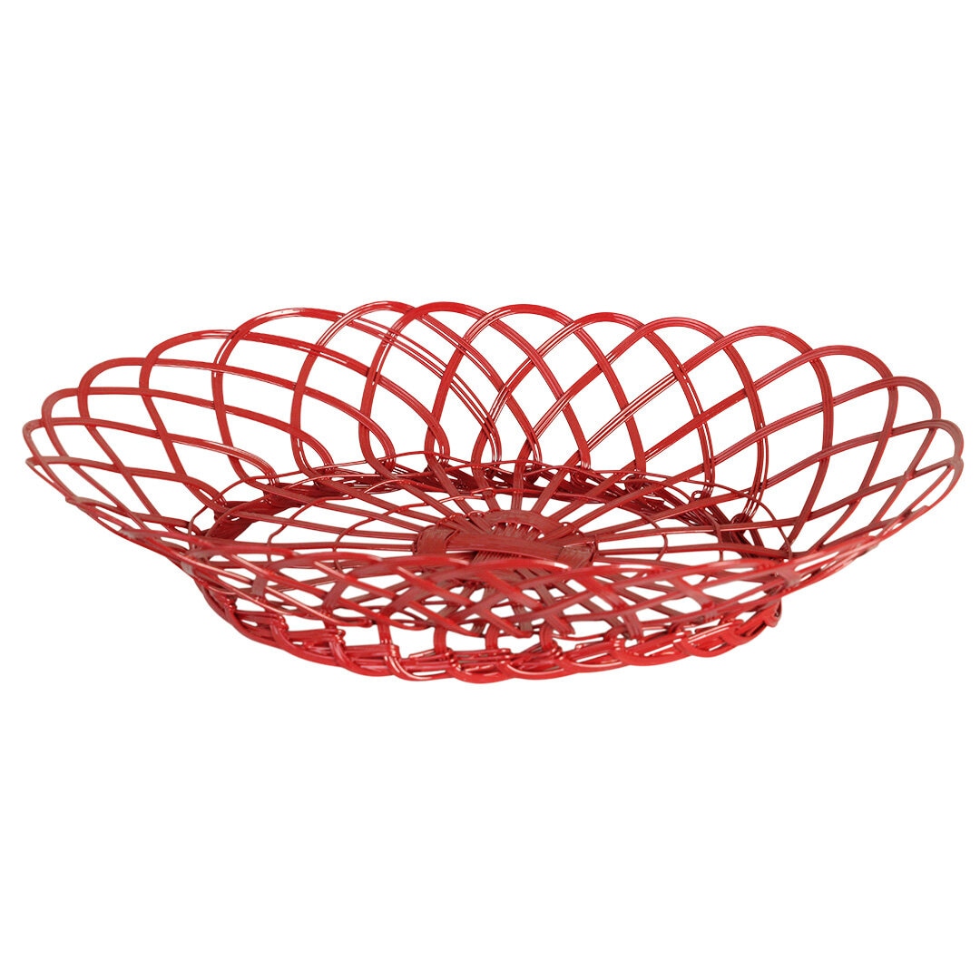 Wire Basket Hildur Oval Red Large
