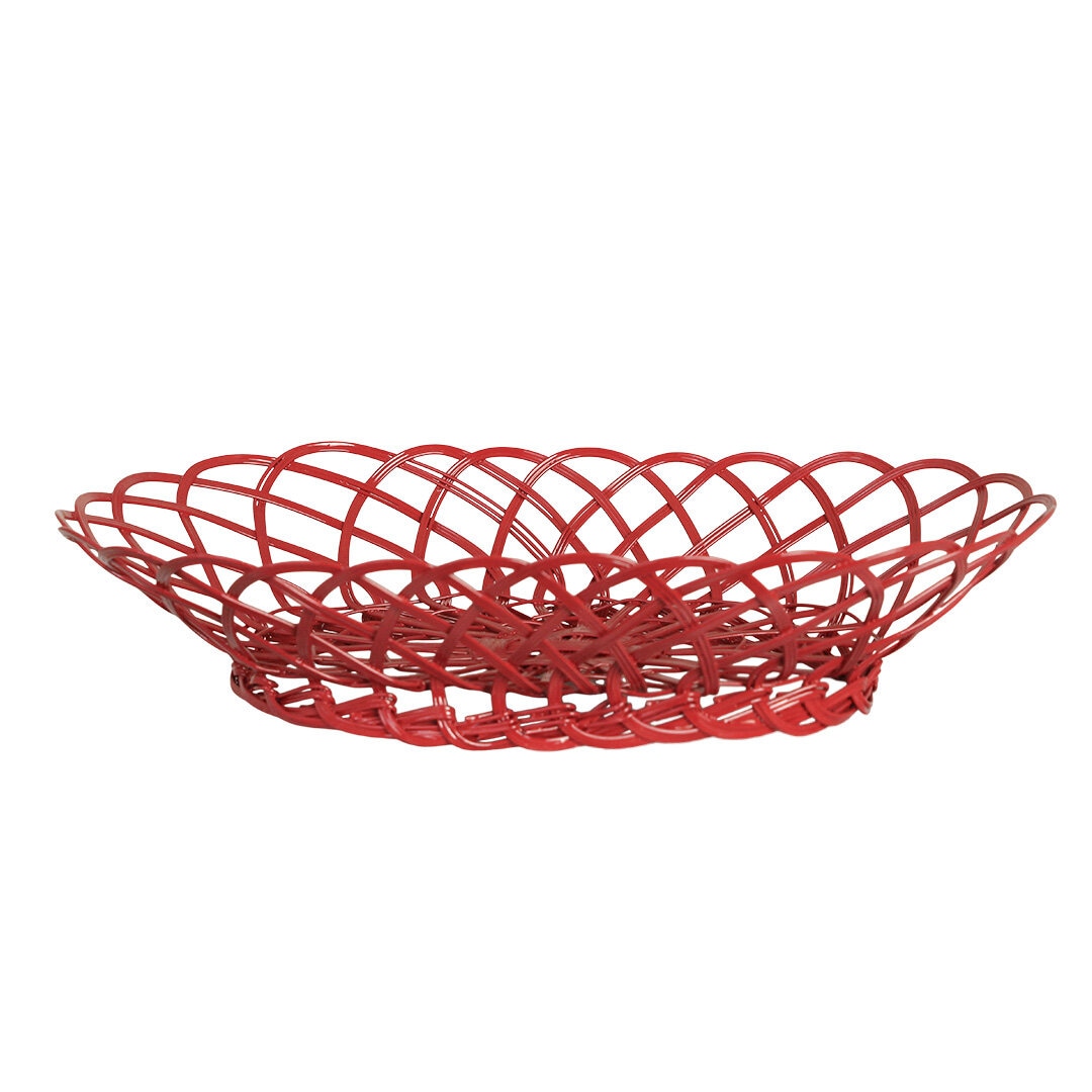 Wire Basket Hildur Oval Red Large