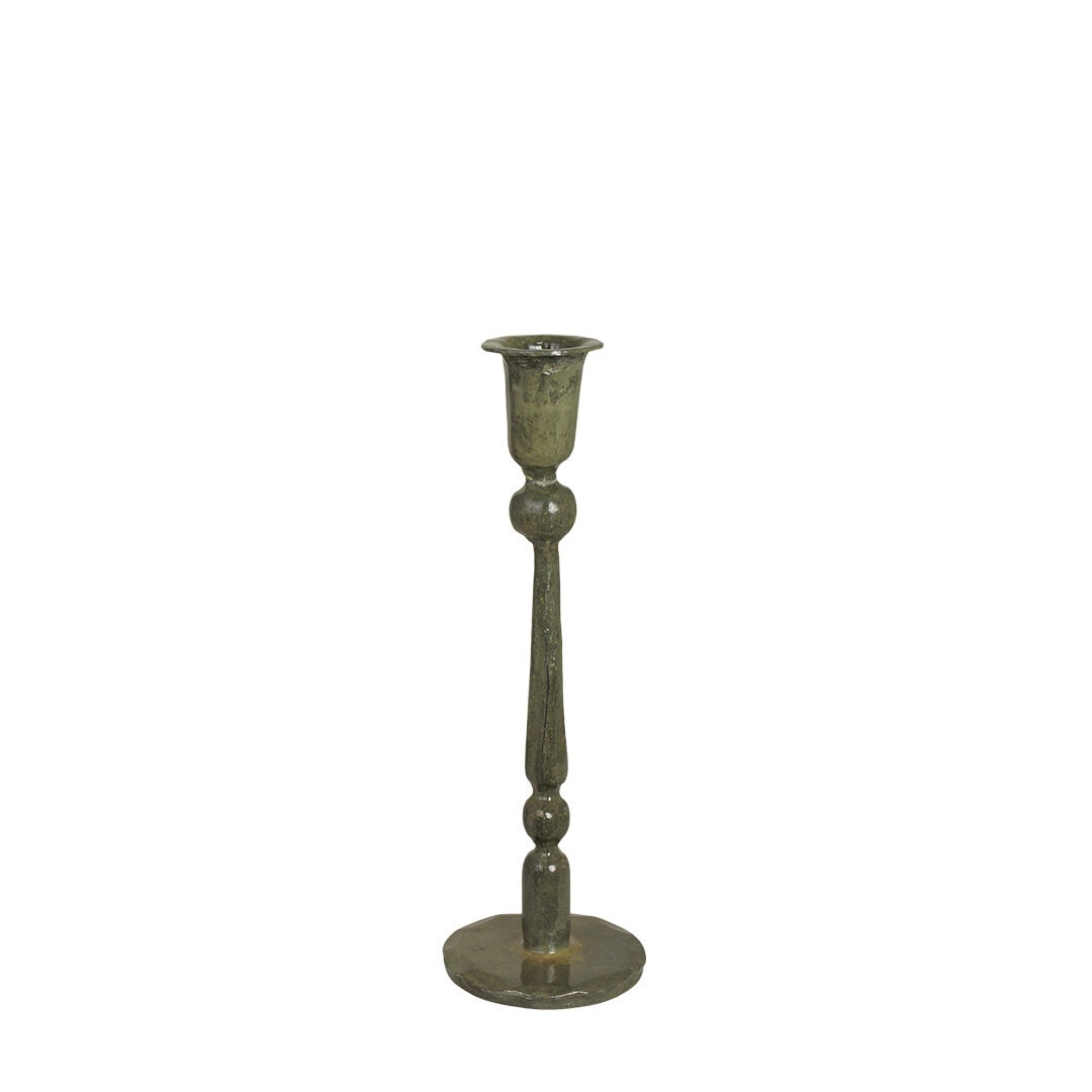 Candle Holder Meja Olive Green 25 cm
