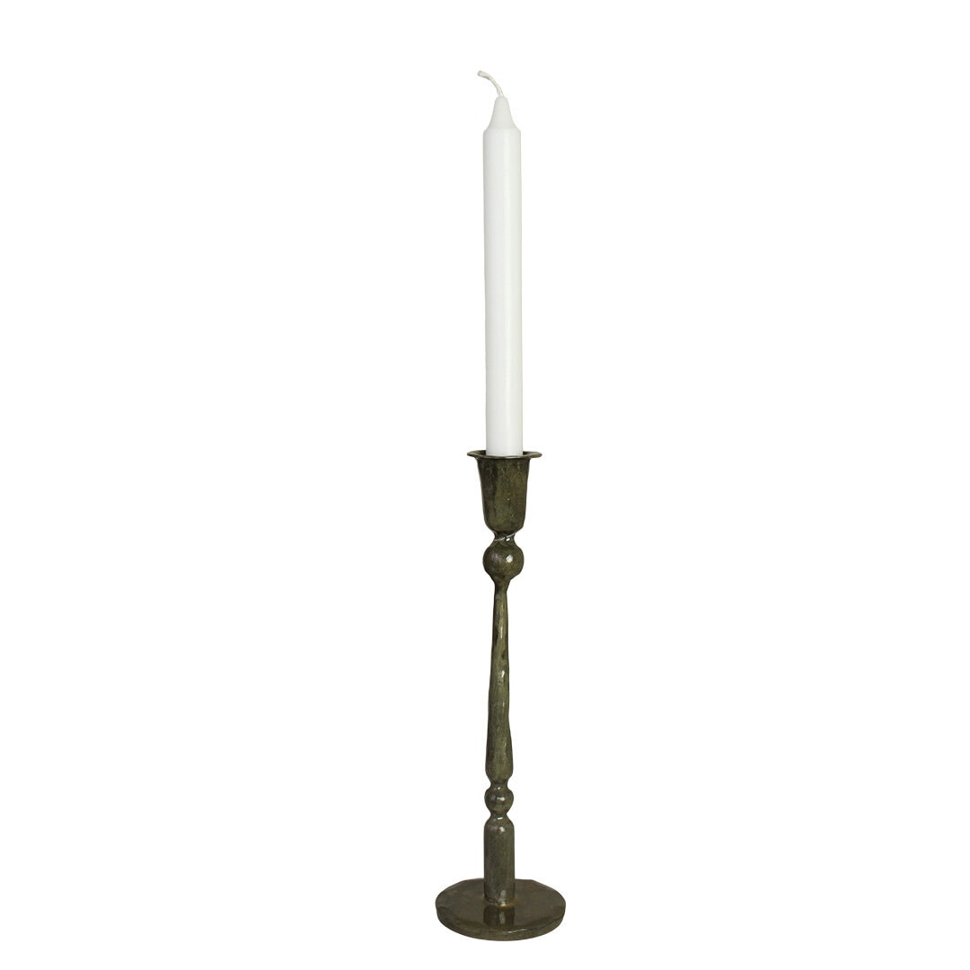 Candle Holder Meja Olive Green 28 cm