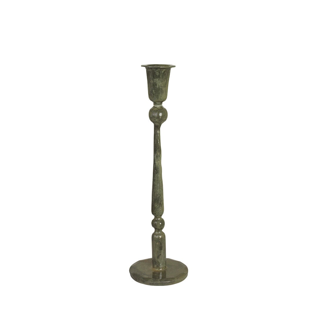 Candle Holder Meja Olive Green 28 cm