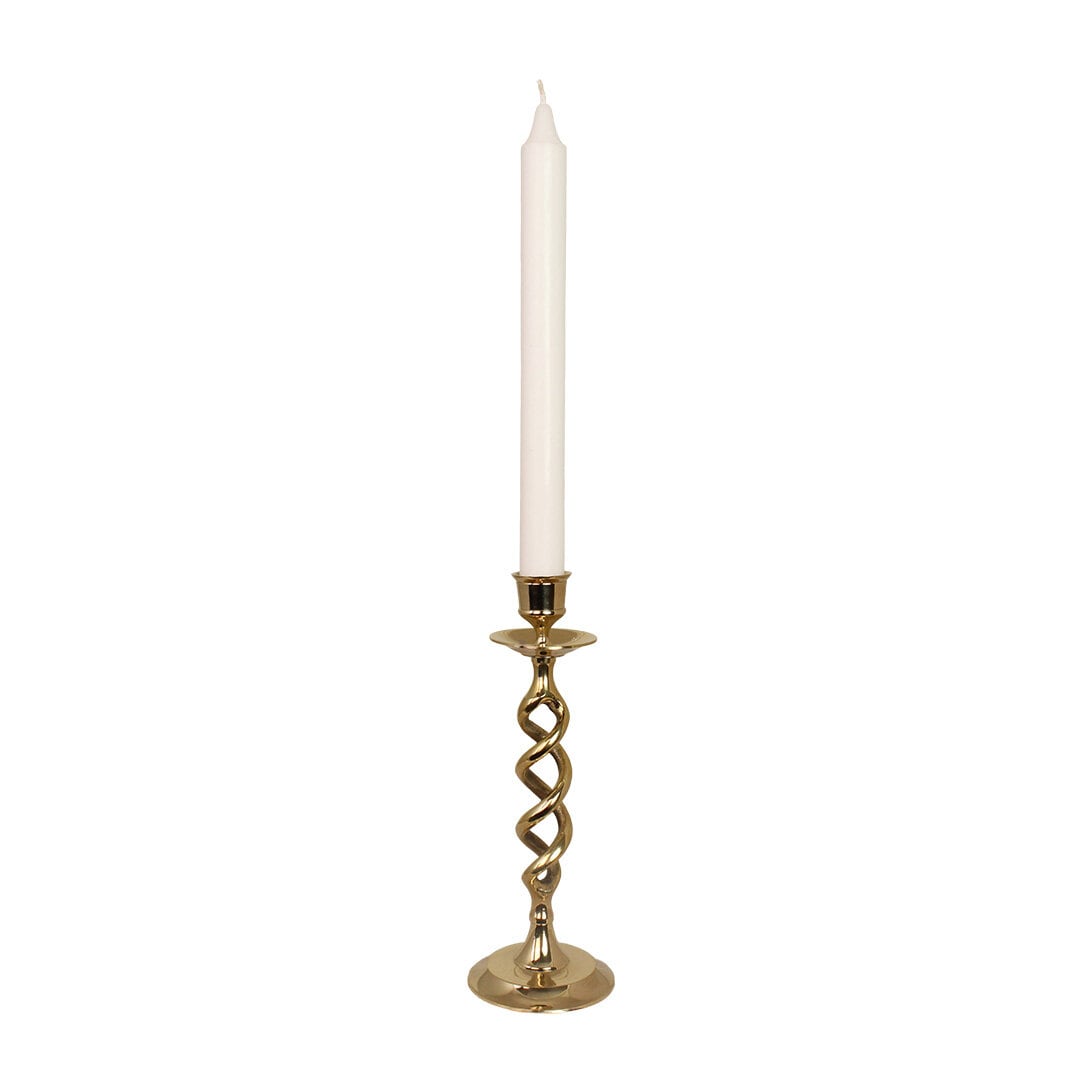 Candle Holder Ewa Twisted Brass