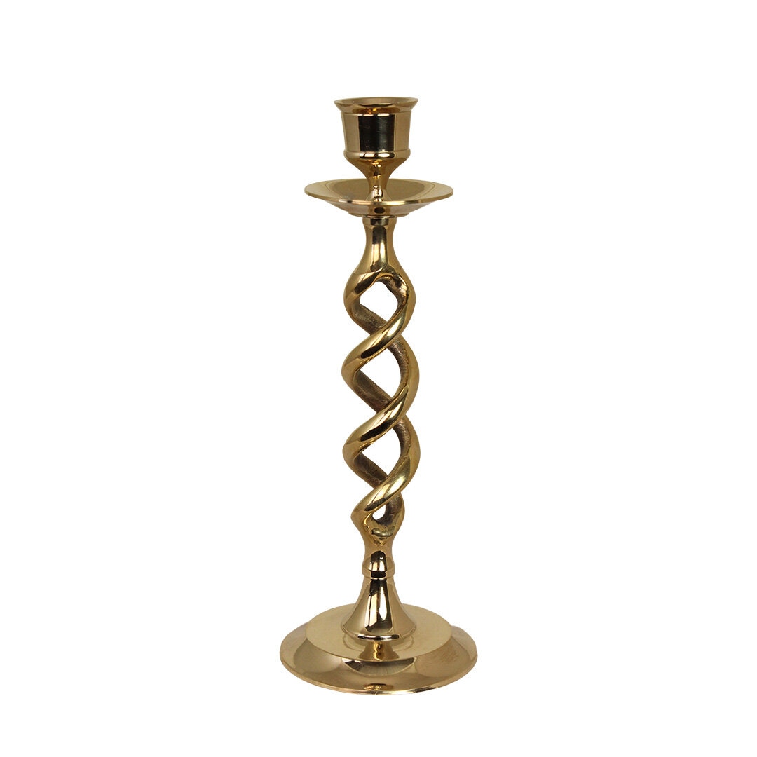 Candle Holder Ewa Twisted Brass