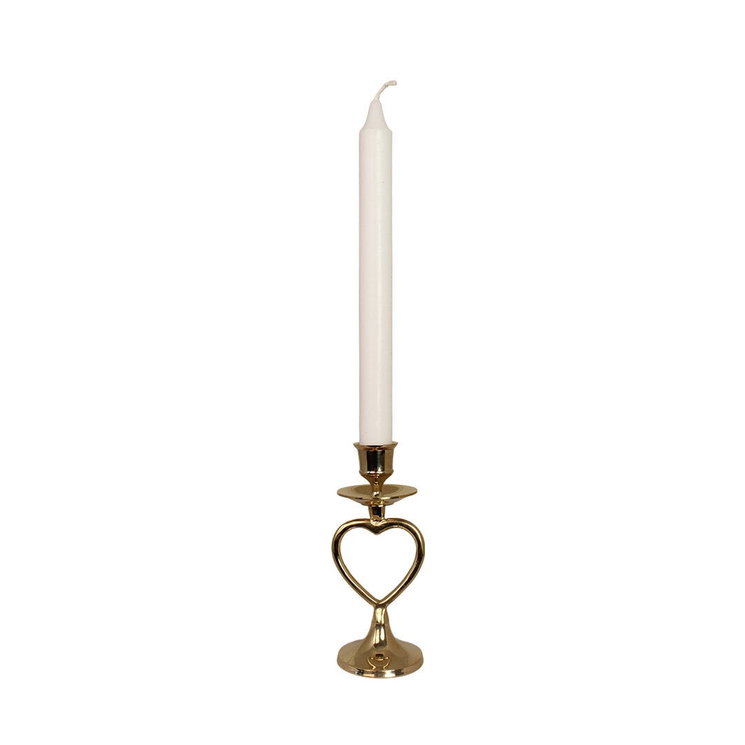 Candle Holder Ewa Heart Brass Small